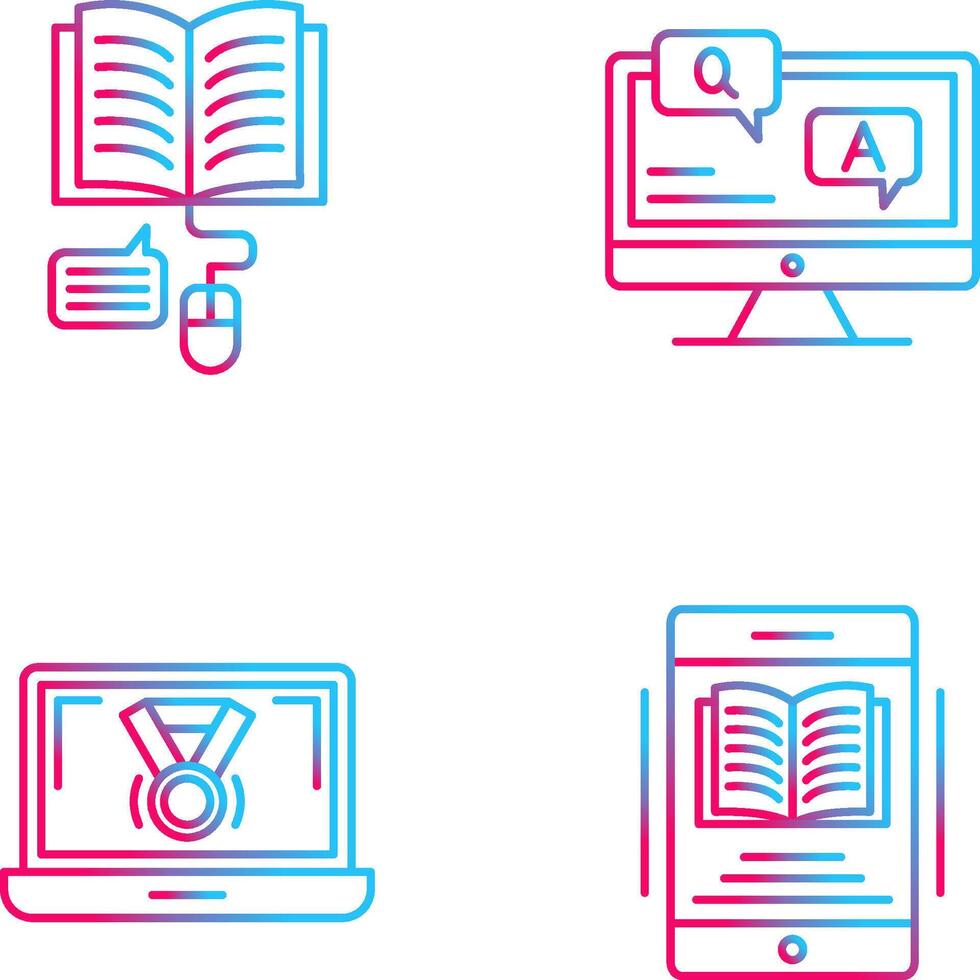 Online Learning and Faq Icon vector