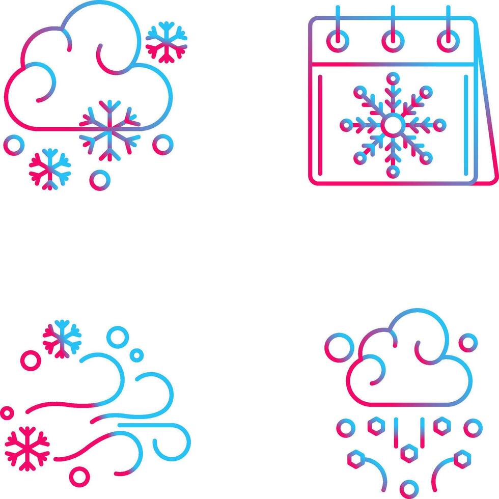 Snowy and Calender Icon vector
