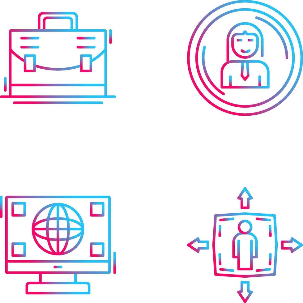 Briefcase and User Icon vector