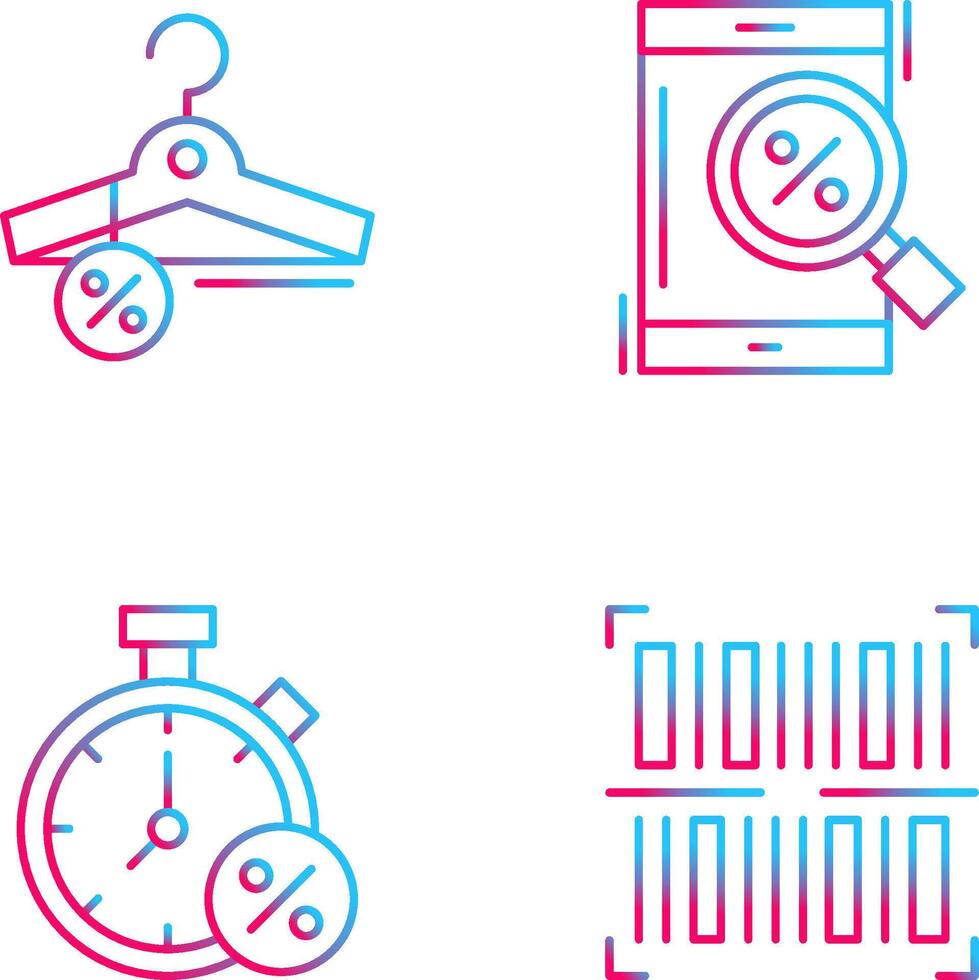 Hanger and Magnifying Glass Icon vector