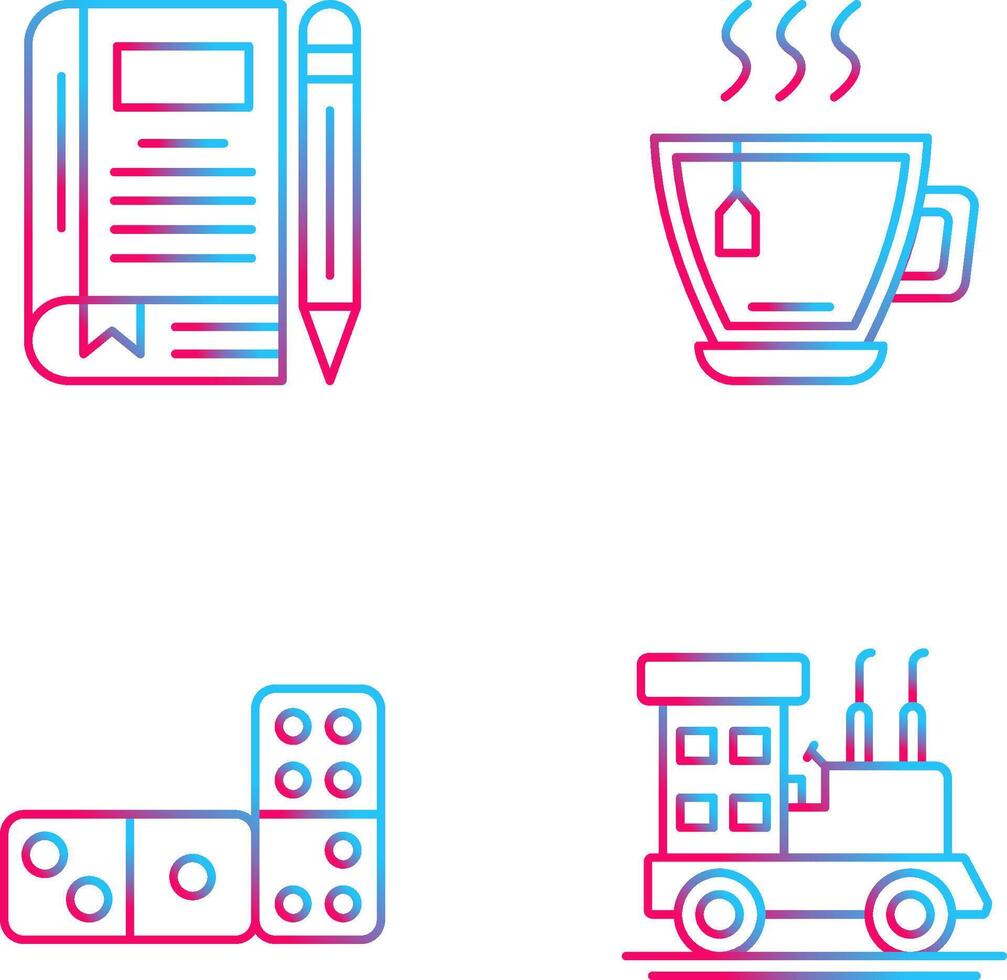 Tea and Diary Icon vector