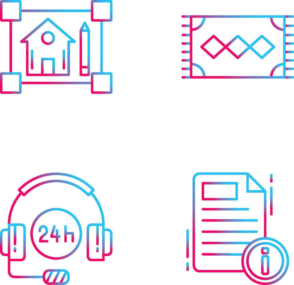 blueprint and rug Icon vector