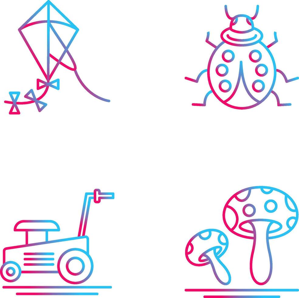Kite and Ladybug Icon vector