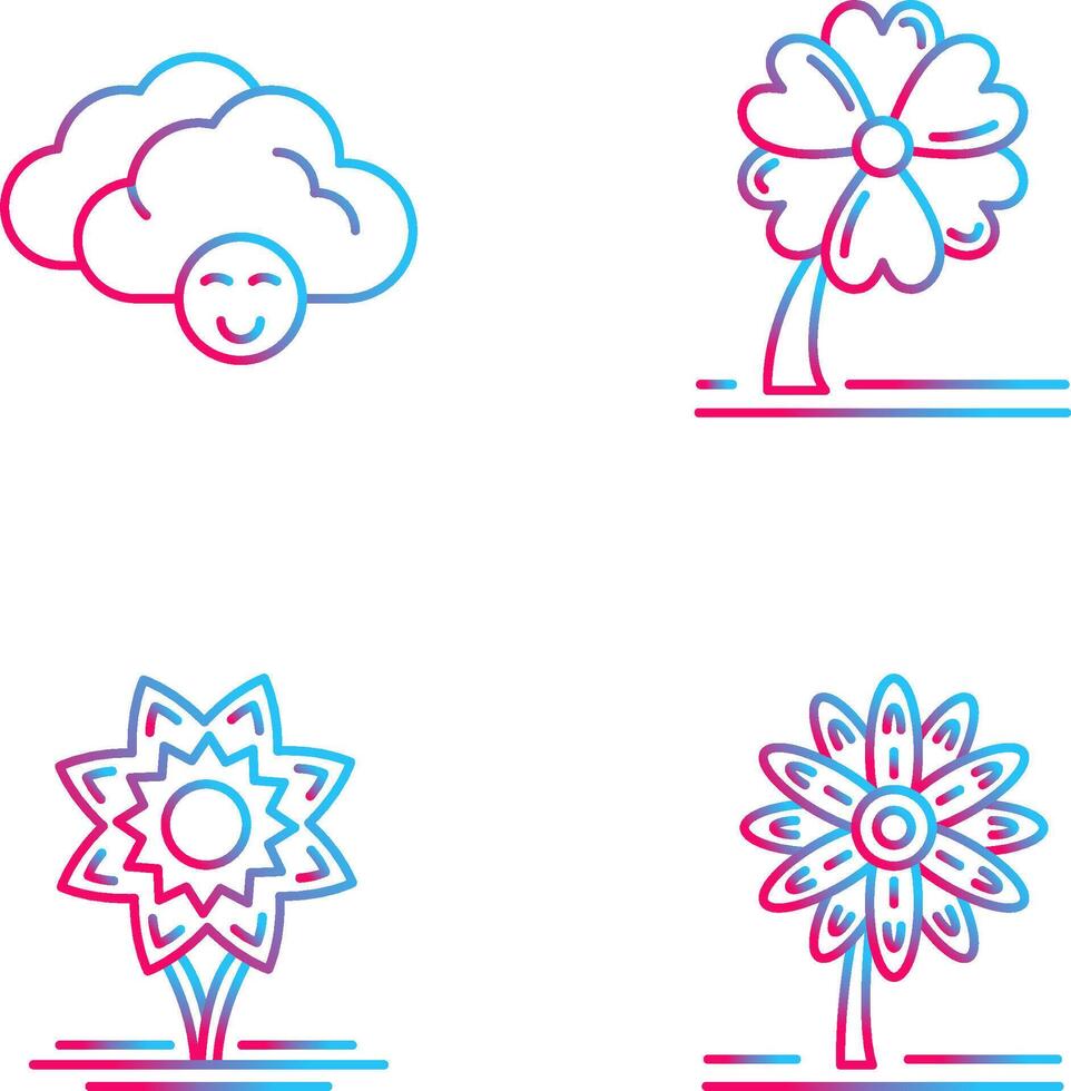 Cloudy and Clover Icon vector