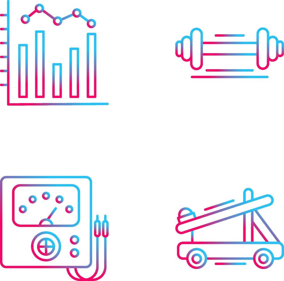 Histogram and Weight Icon vector