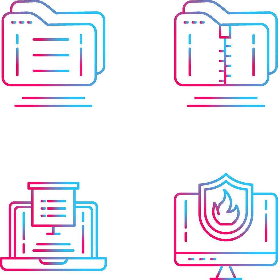 Folder and Compressed Icon vector