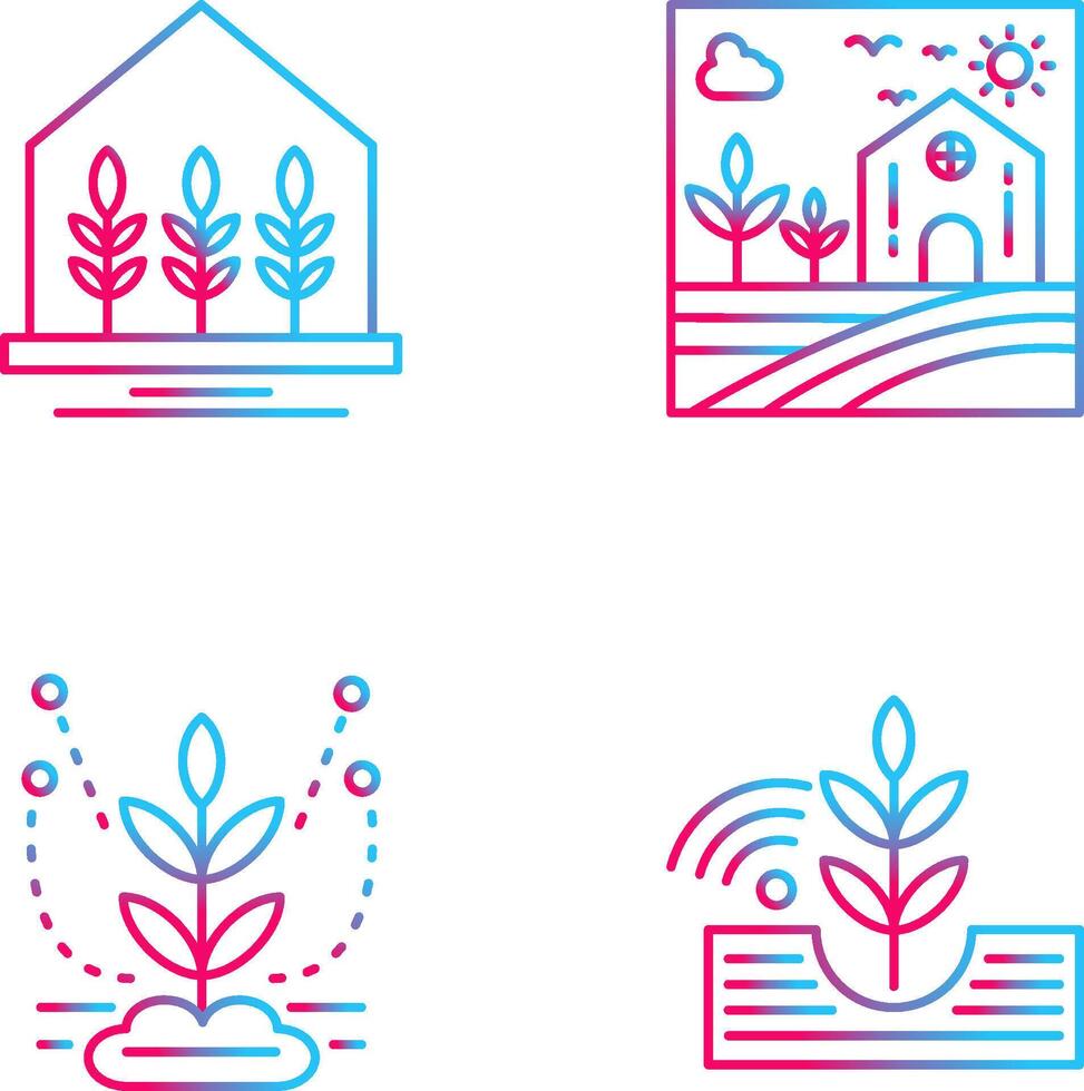 Farm House and Nature Icon vector