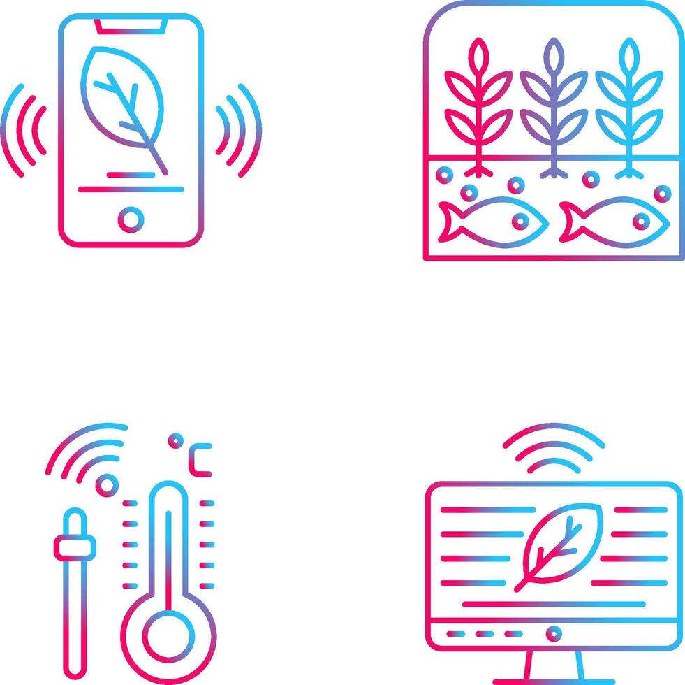Smart Phone and Hydroponic Icon vector