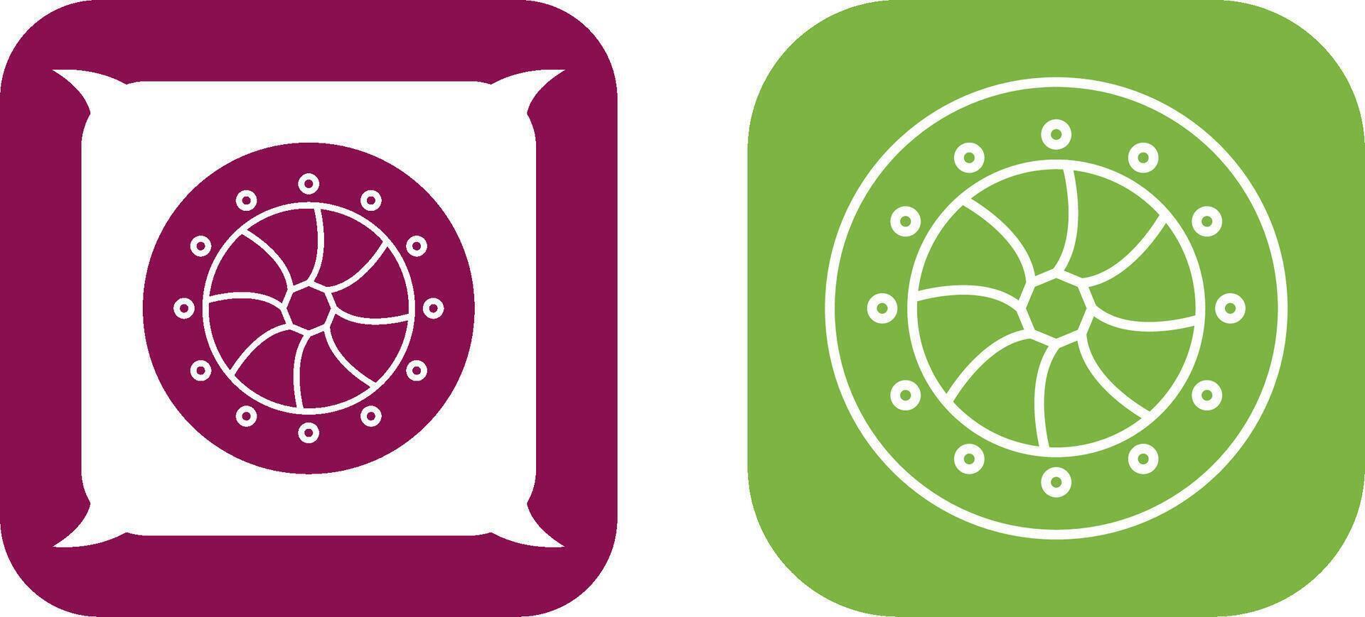 Unique Optical Diaphram Icon Design vector