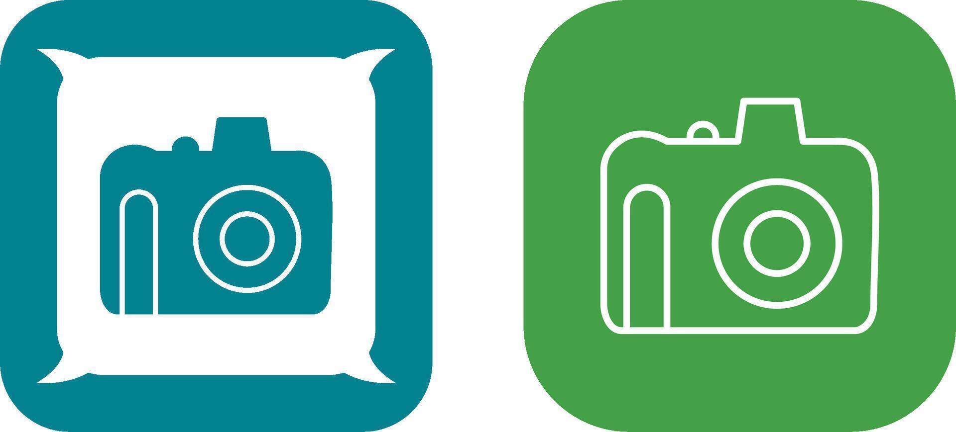 Unique DSLR Camera Icon Design vector