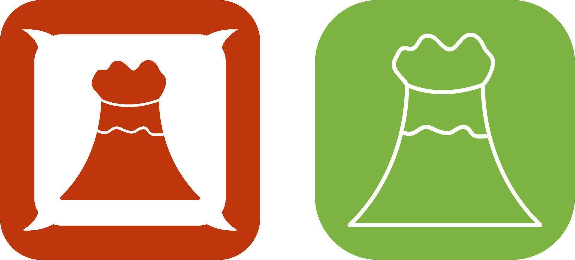 Volcano Icon Design vector