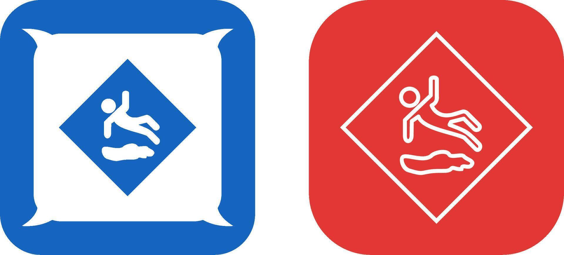 Danger of Slipping Icon Design vector