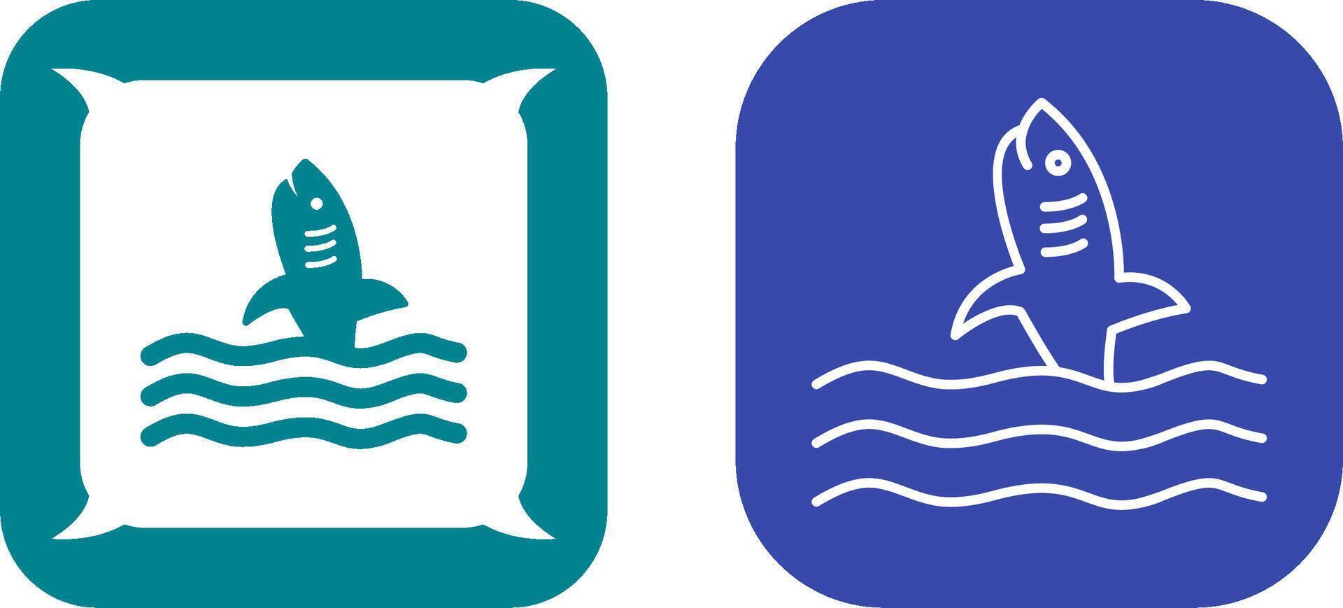 Dangerous Shark Icon Design vector