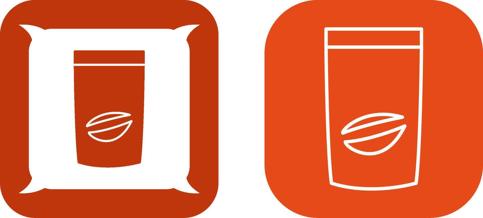 Coffee Bag Icon Design vector