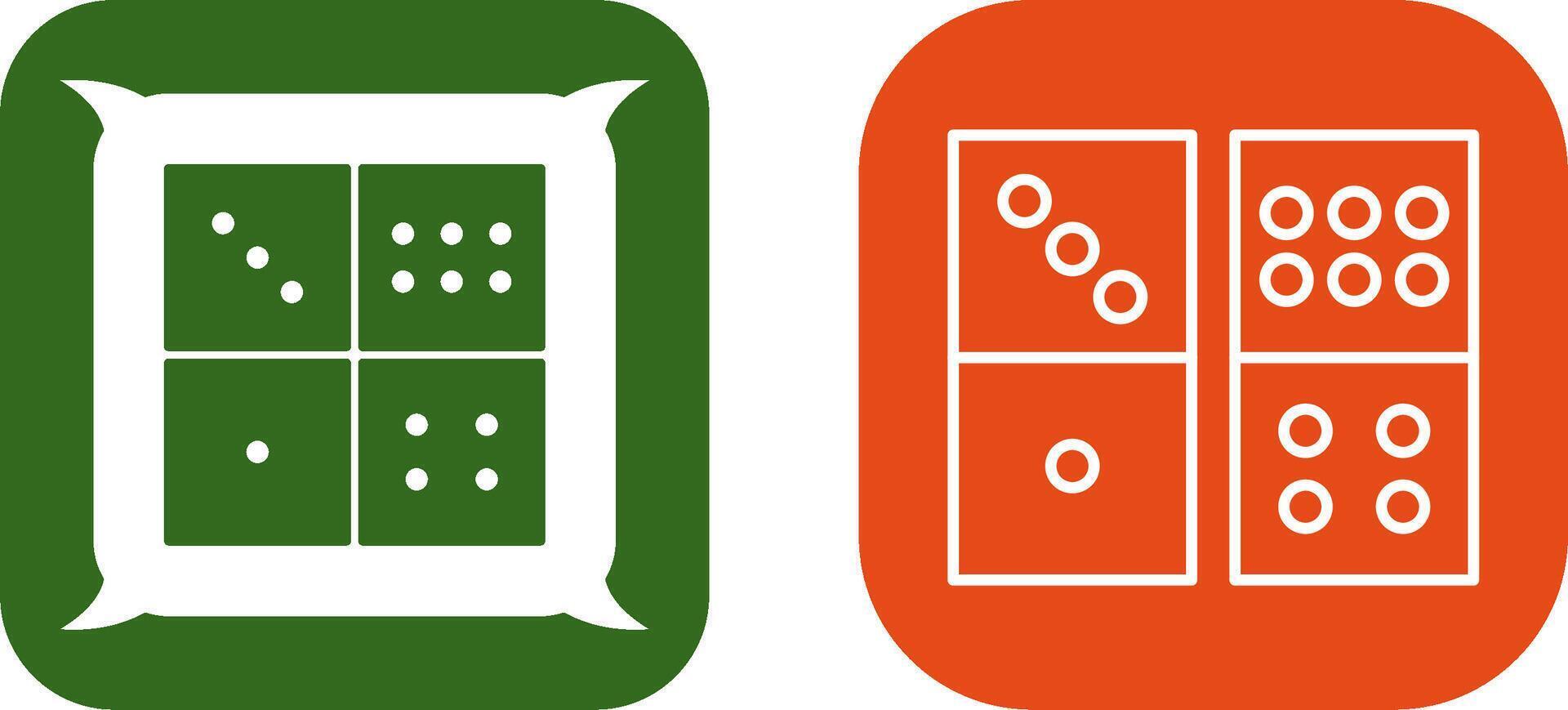 Domino Game Icon Design vector