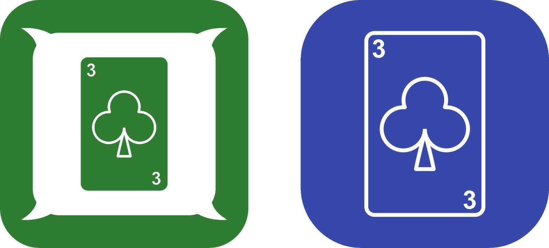 Clubs Card Icon Design vector