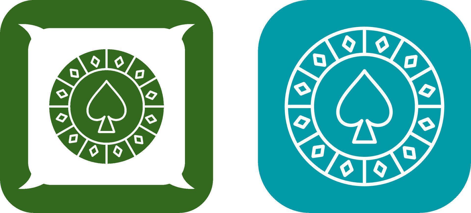 Spade Chip Icon Design vector