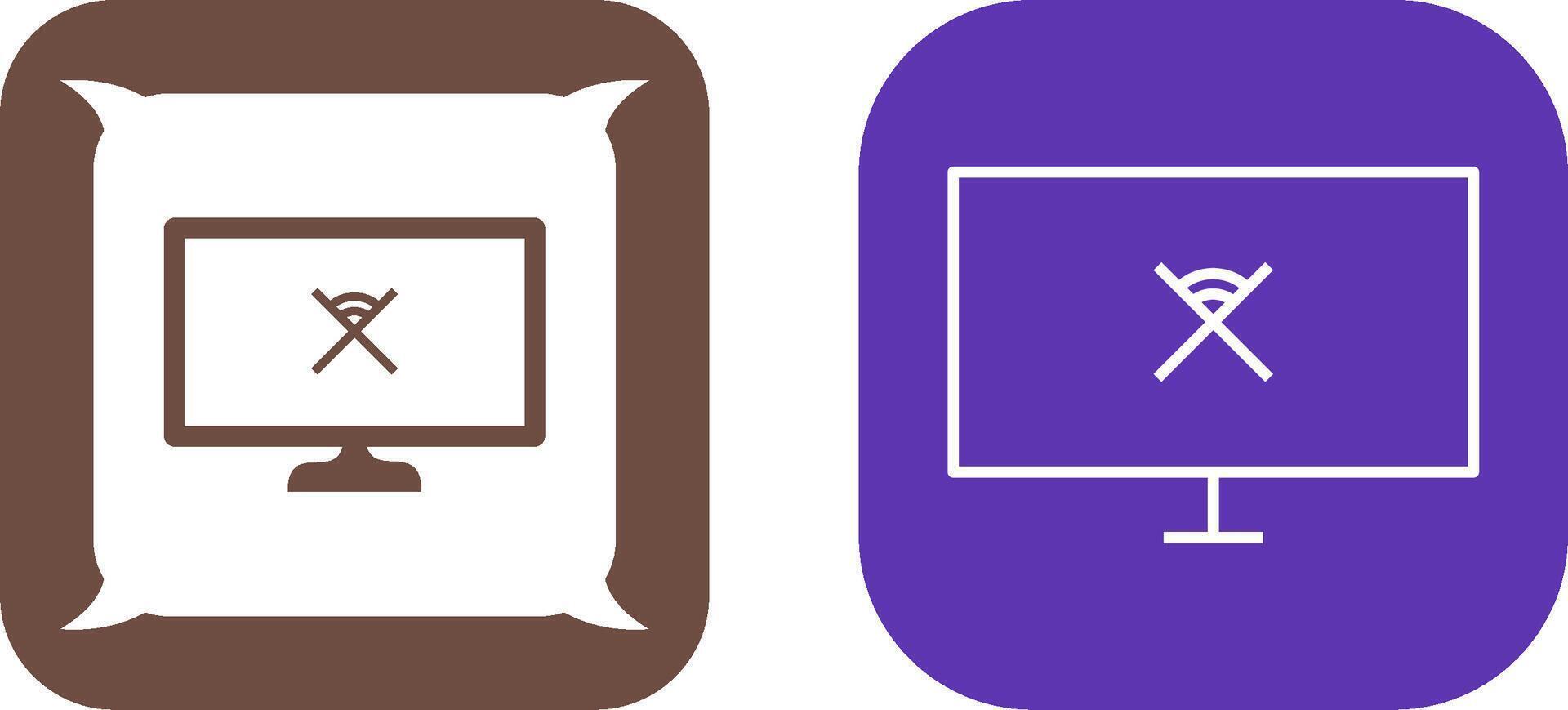 Unique Disconnected Network Icon Design vector