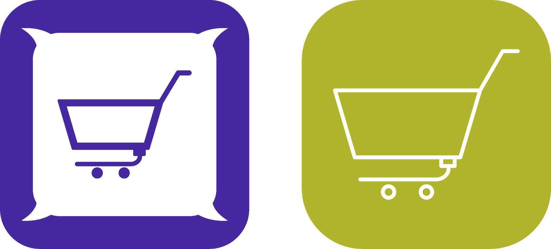Unique Empty Cart Icon Design vector