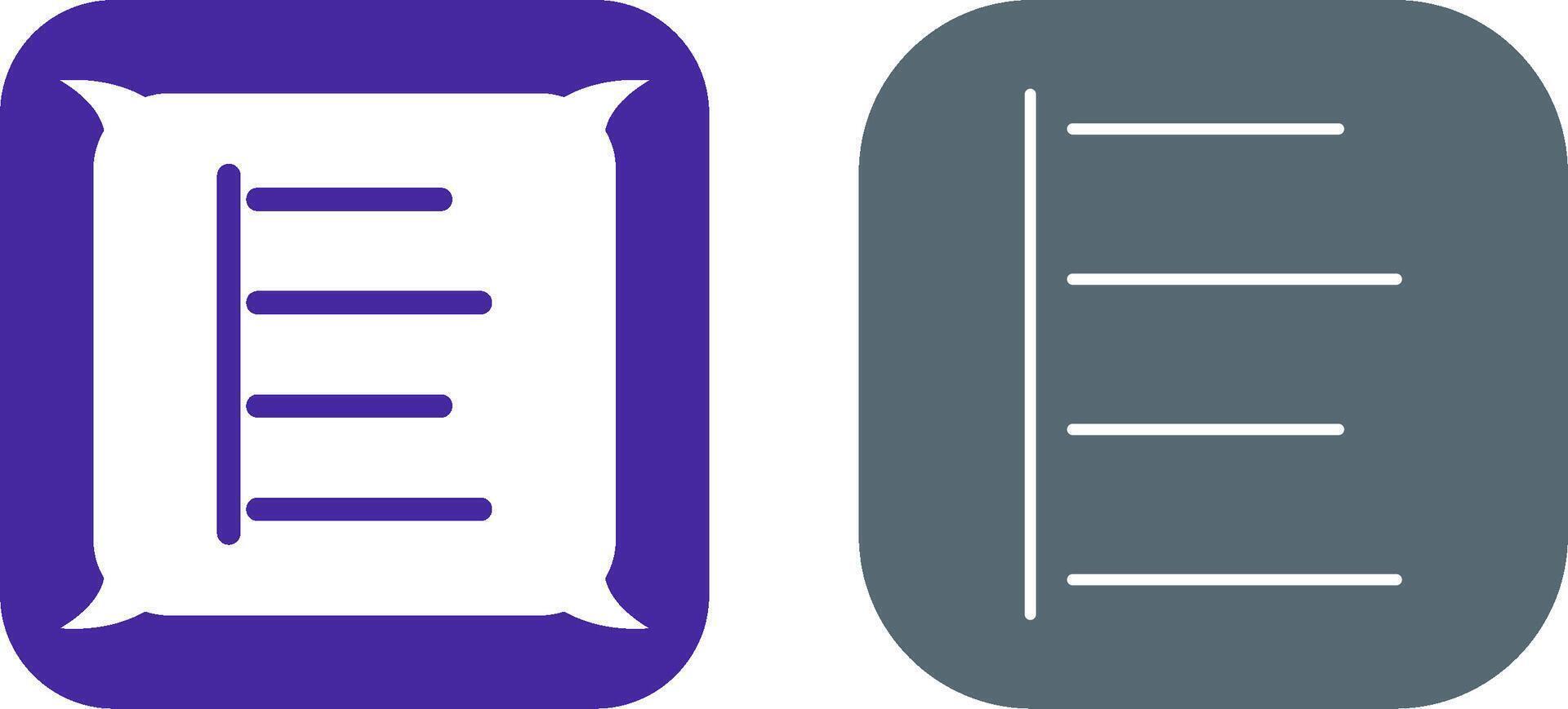 Unique Left Align Icon Design vector