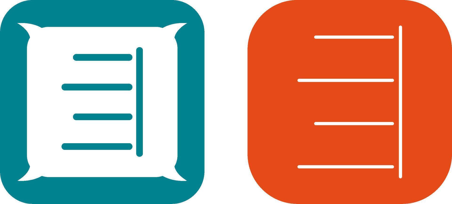 Unique Right Align Icon Design vector