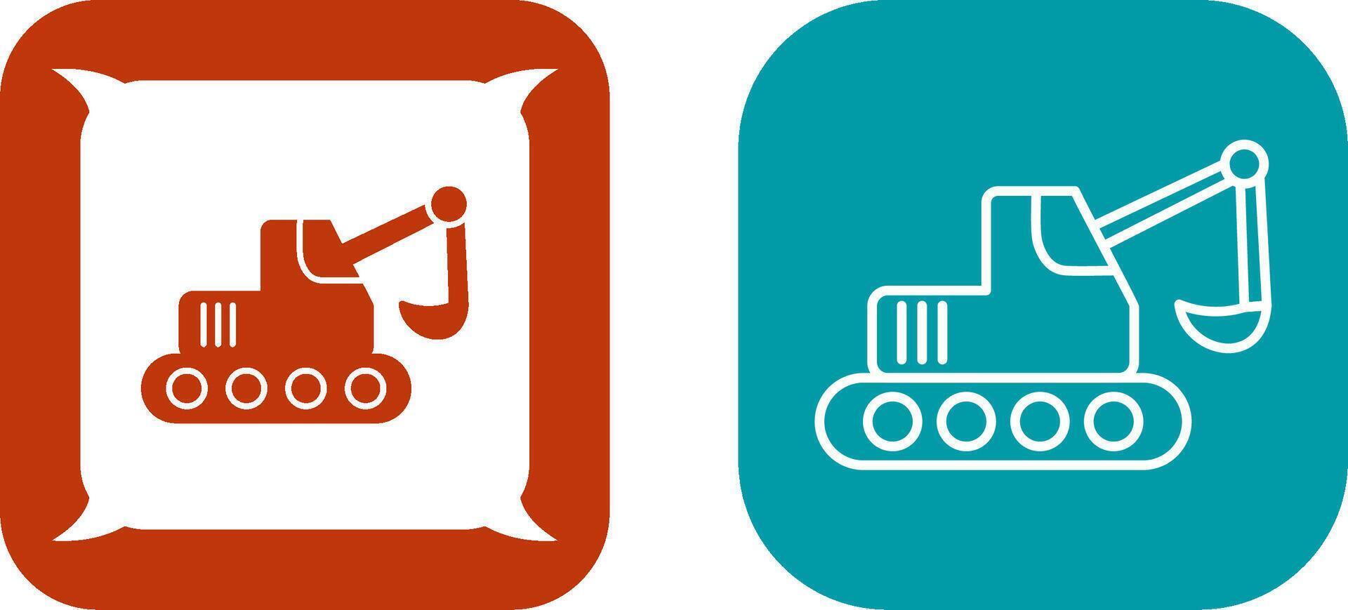 Escavator Icon Design vector