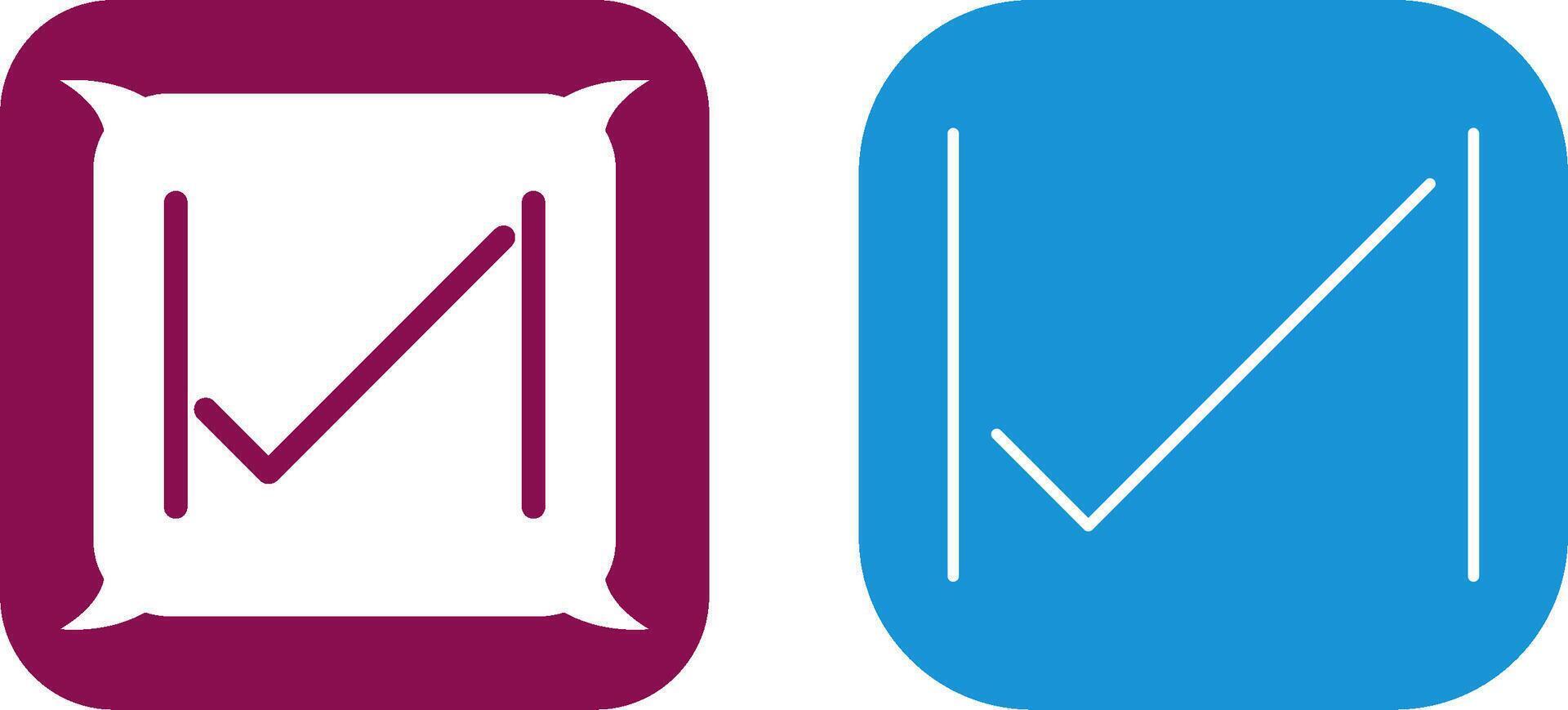 Unique Tick Icon Design vector
