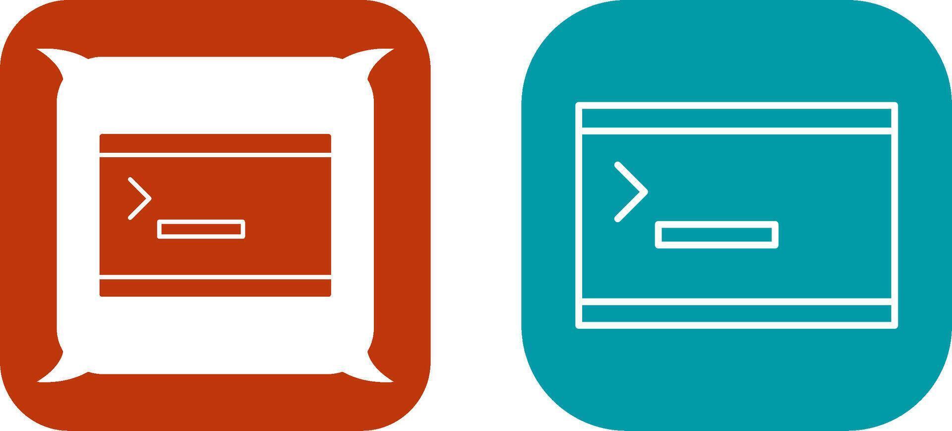 Unique Console Icon Design vector