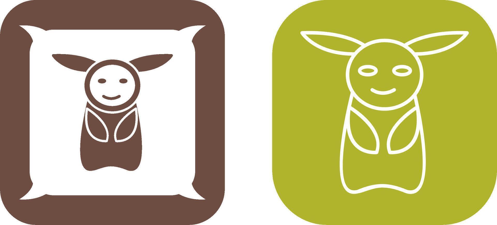 Unique Game Character Icon Design vector