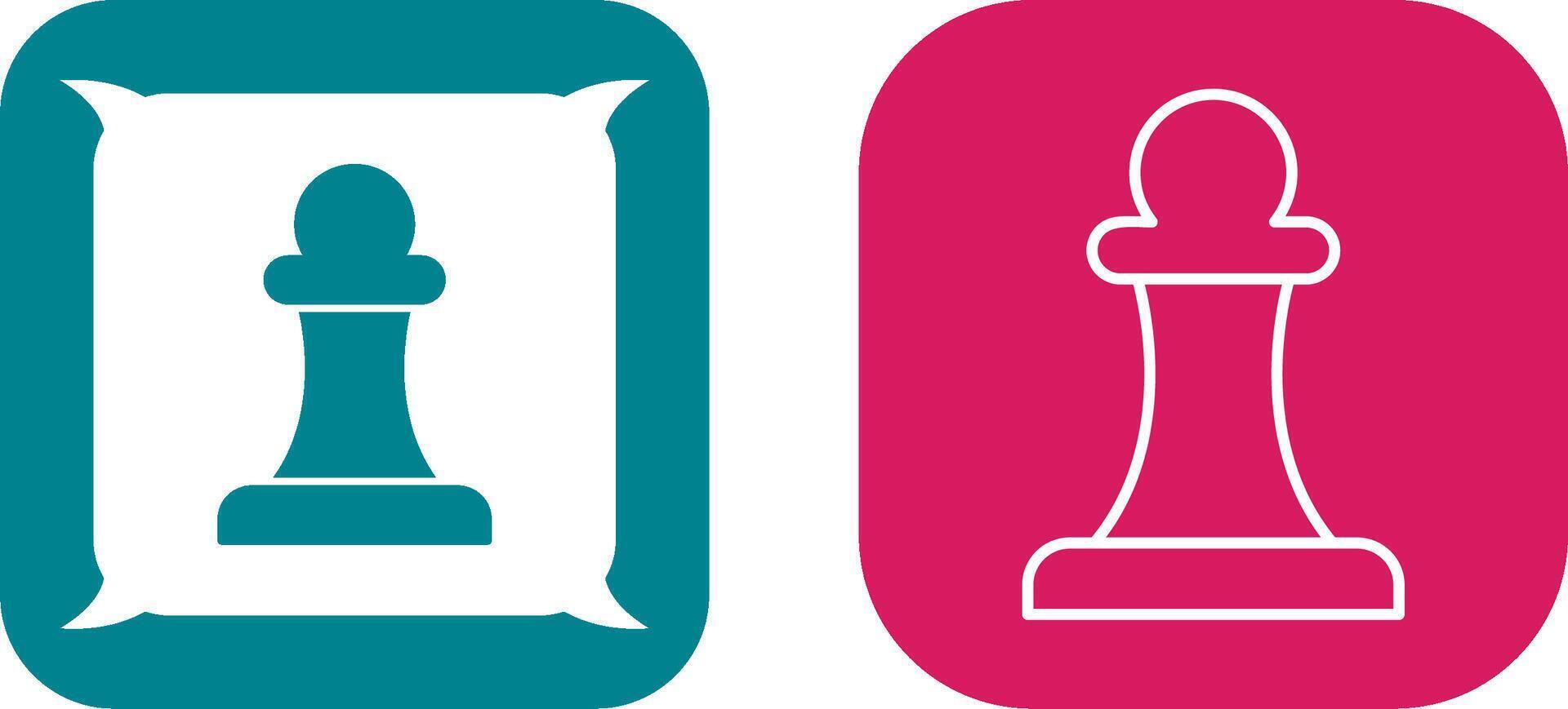 Unique Pawn Icon Design vector