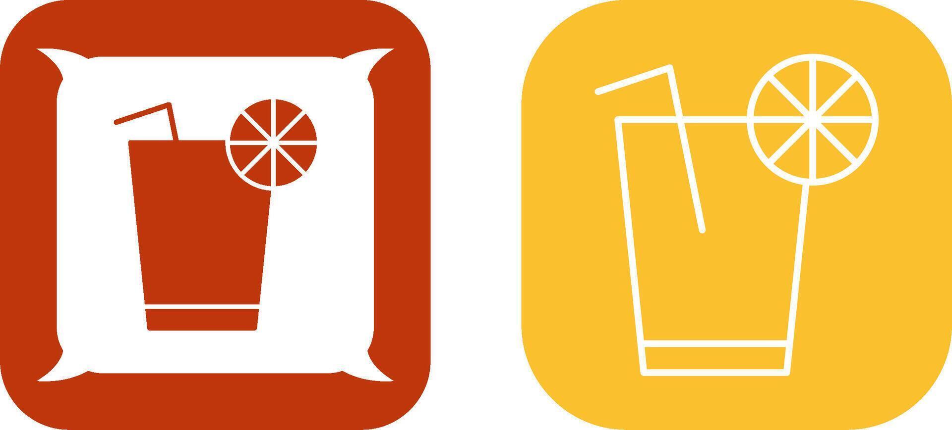 Unique Lemon Juice Icon Design vector