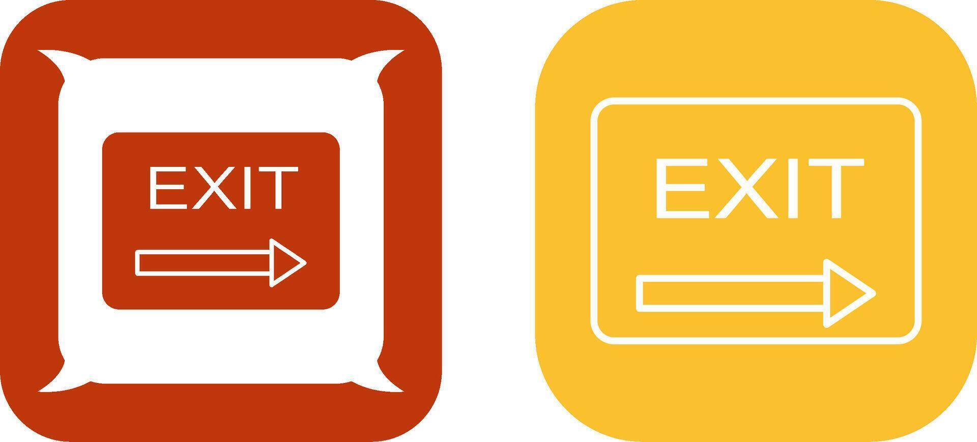 Unique Exit Icon Design vector