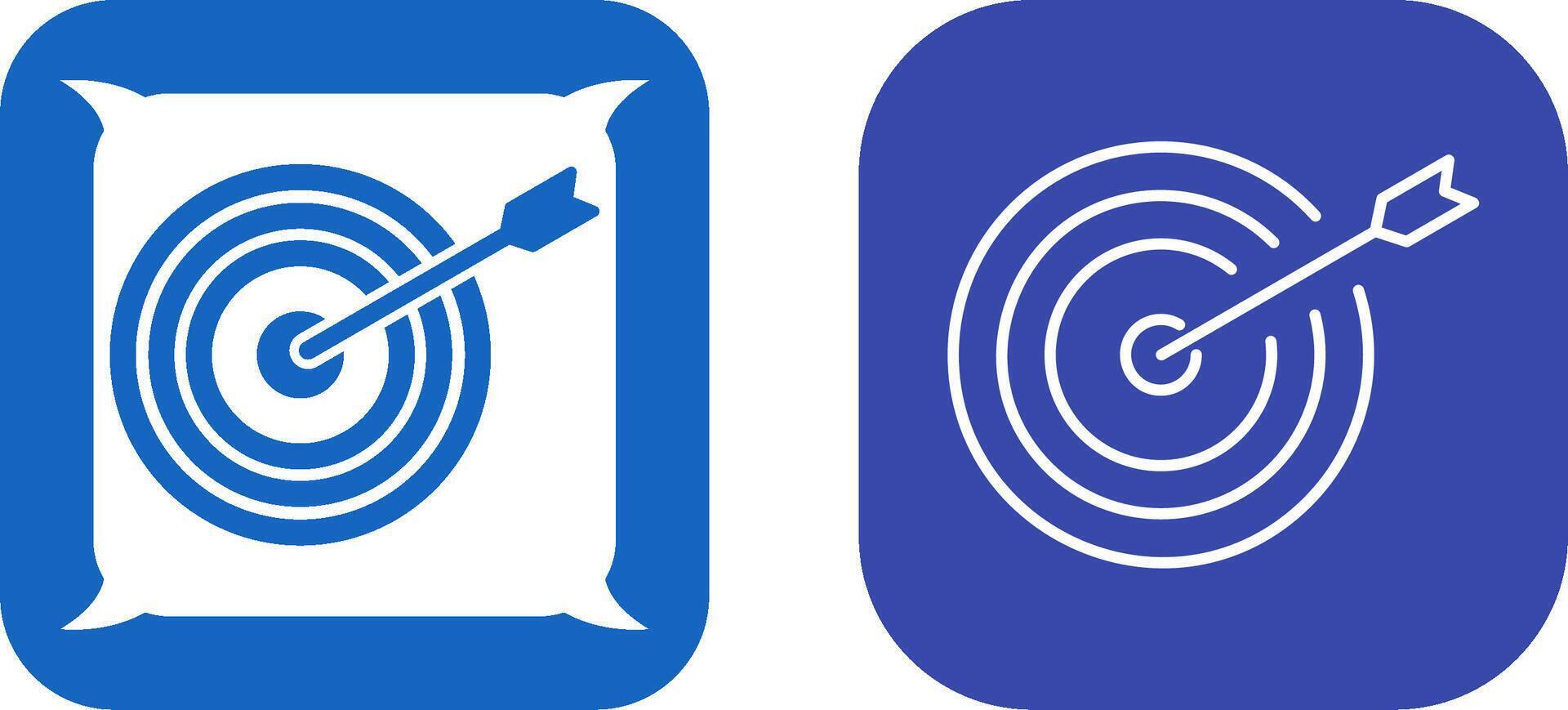 Unique Dartboard Icon Design vector