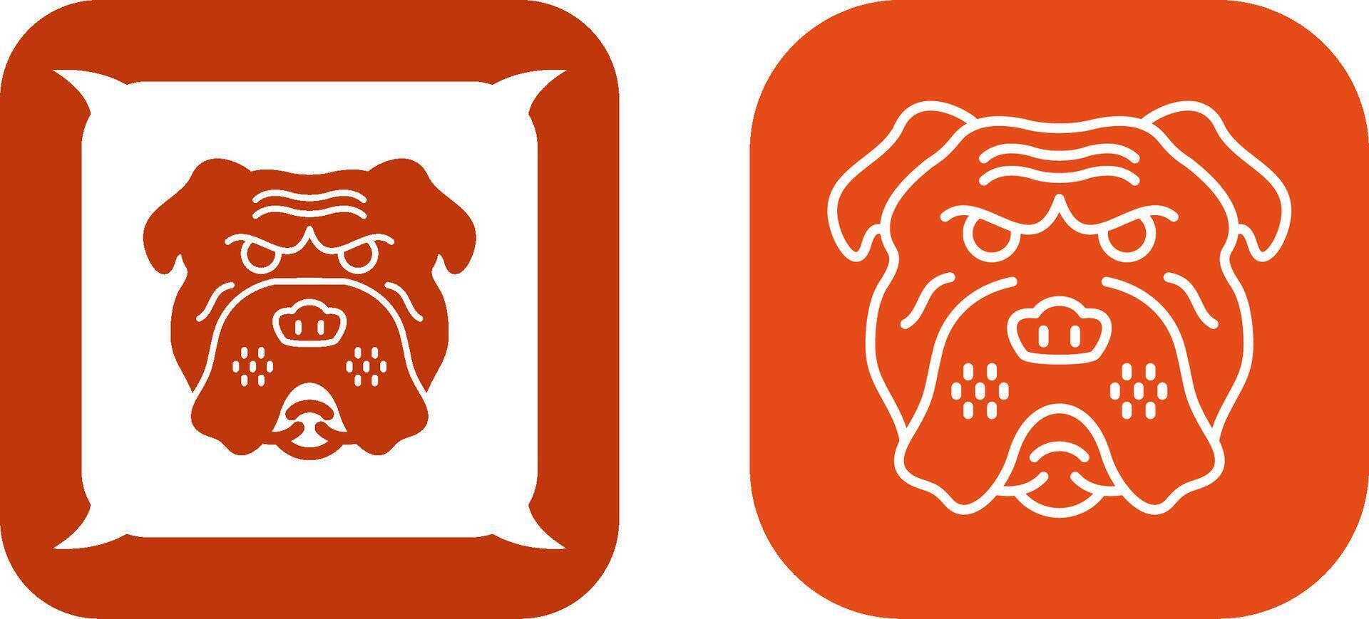 Bulldog Icon Design vector