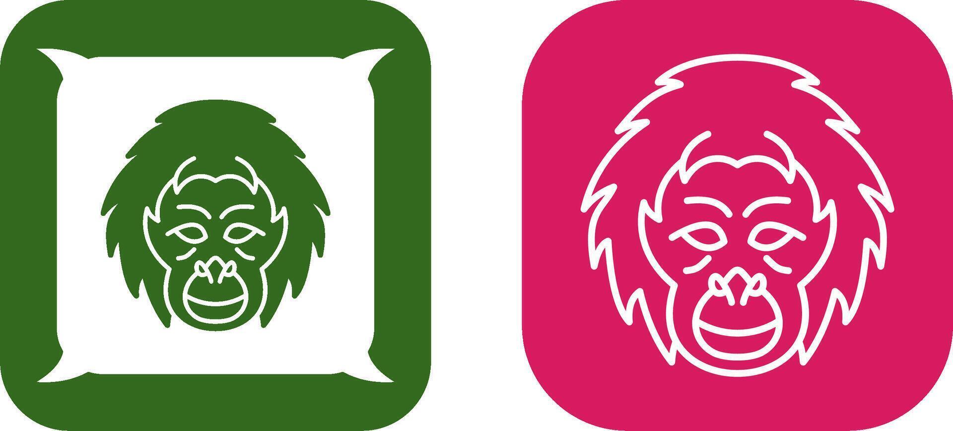 Orangutan Icon Design vector