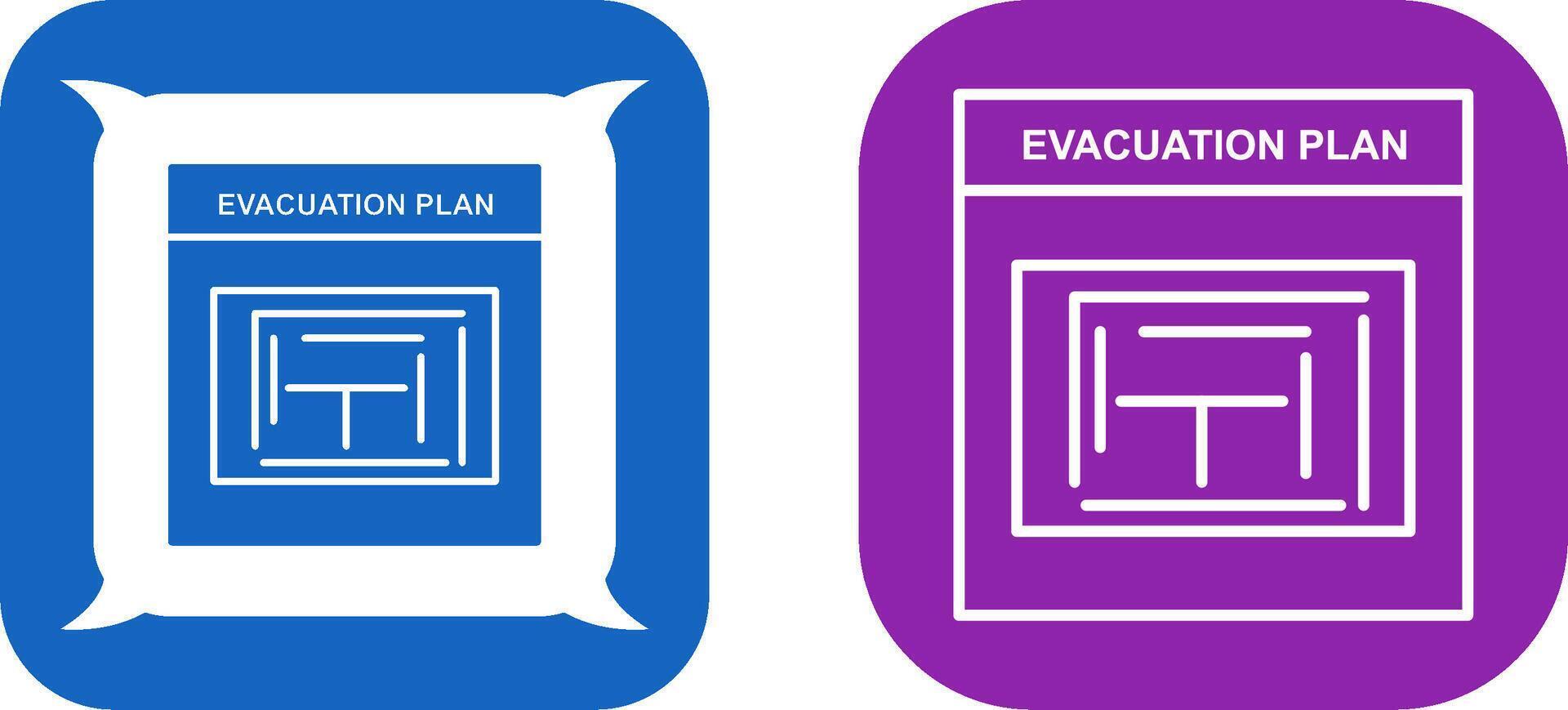 Evacuation Plan Icon Design vector