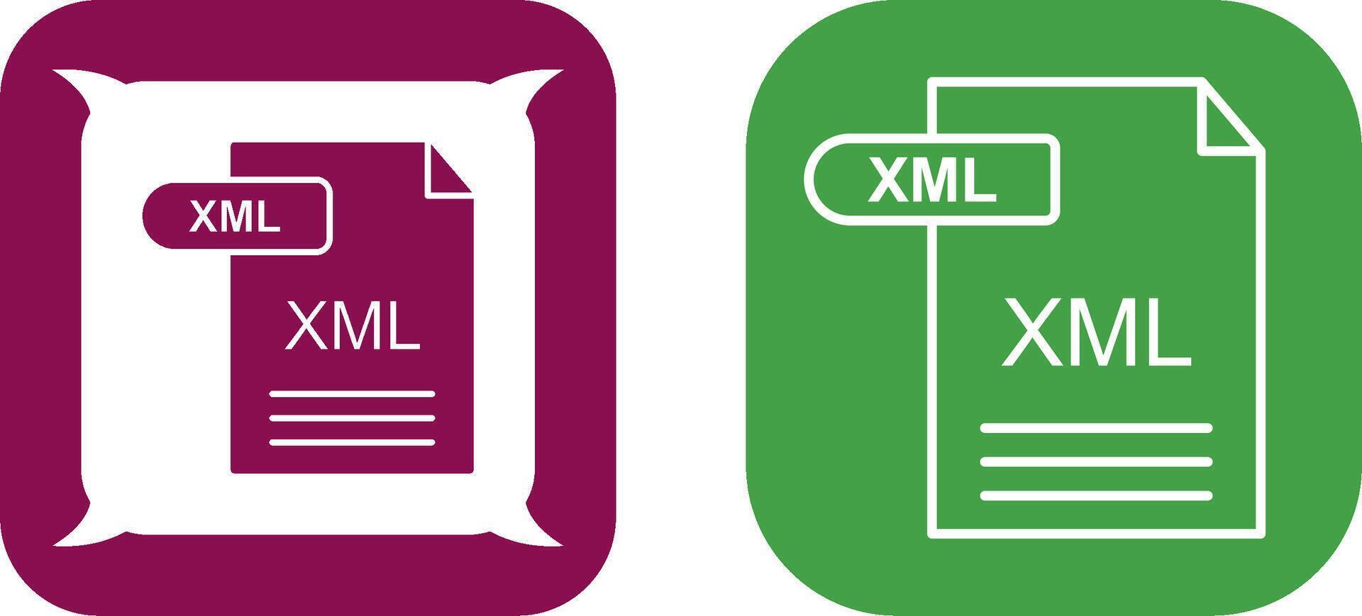 XML Icon Design vector