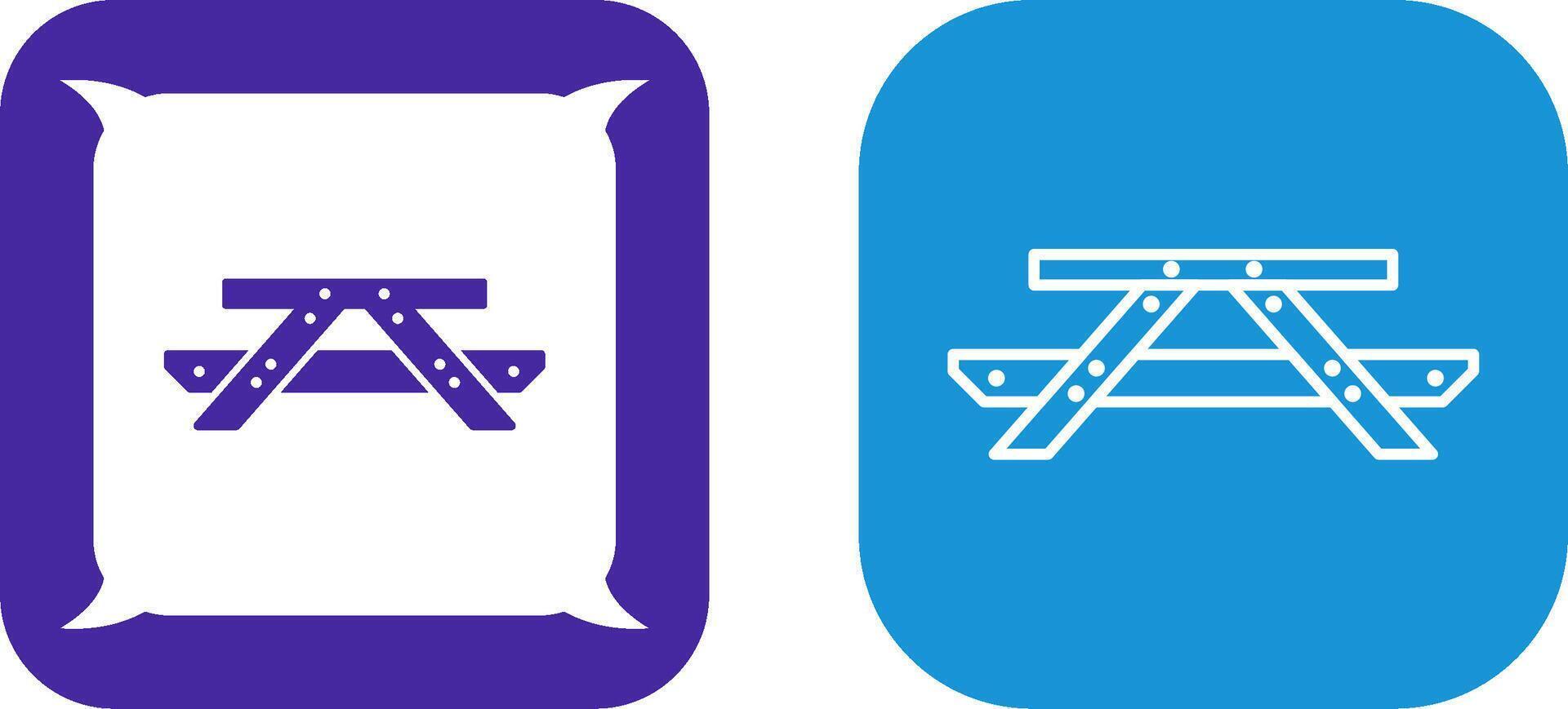 Picnic of Table Icon Design vector