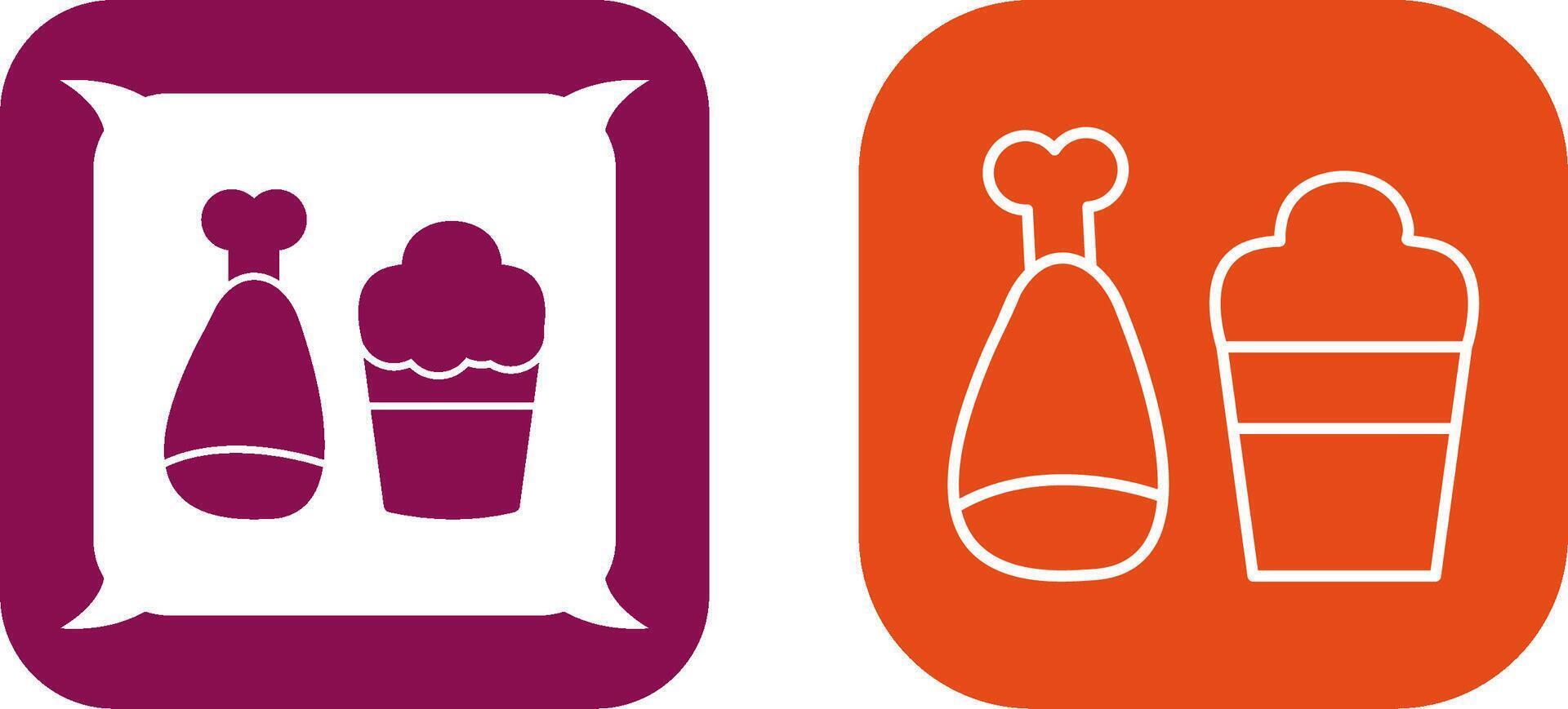 Food and Beer Icon Design vector