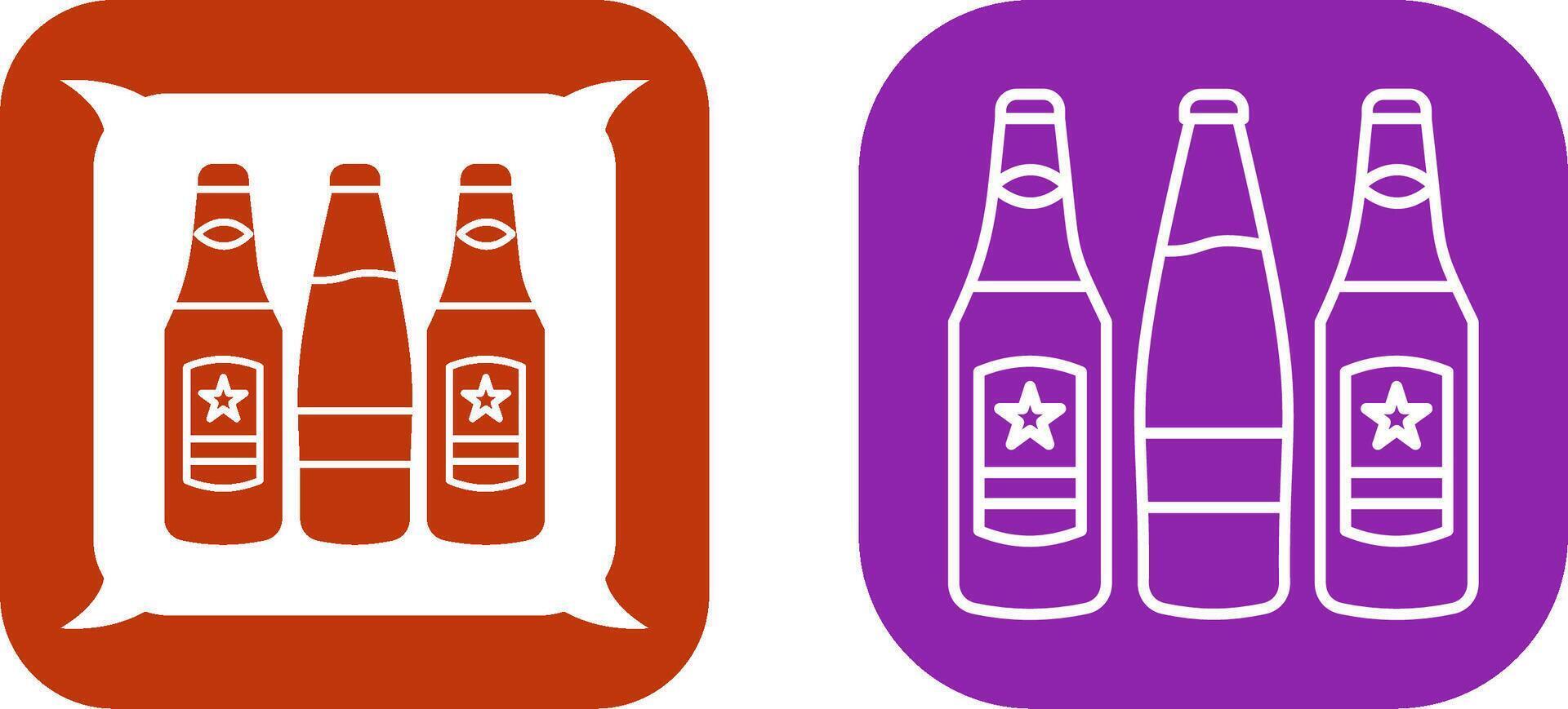 Beer Bottles Icon Design vector