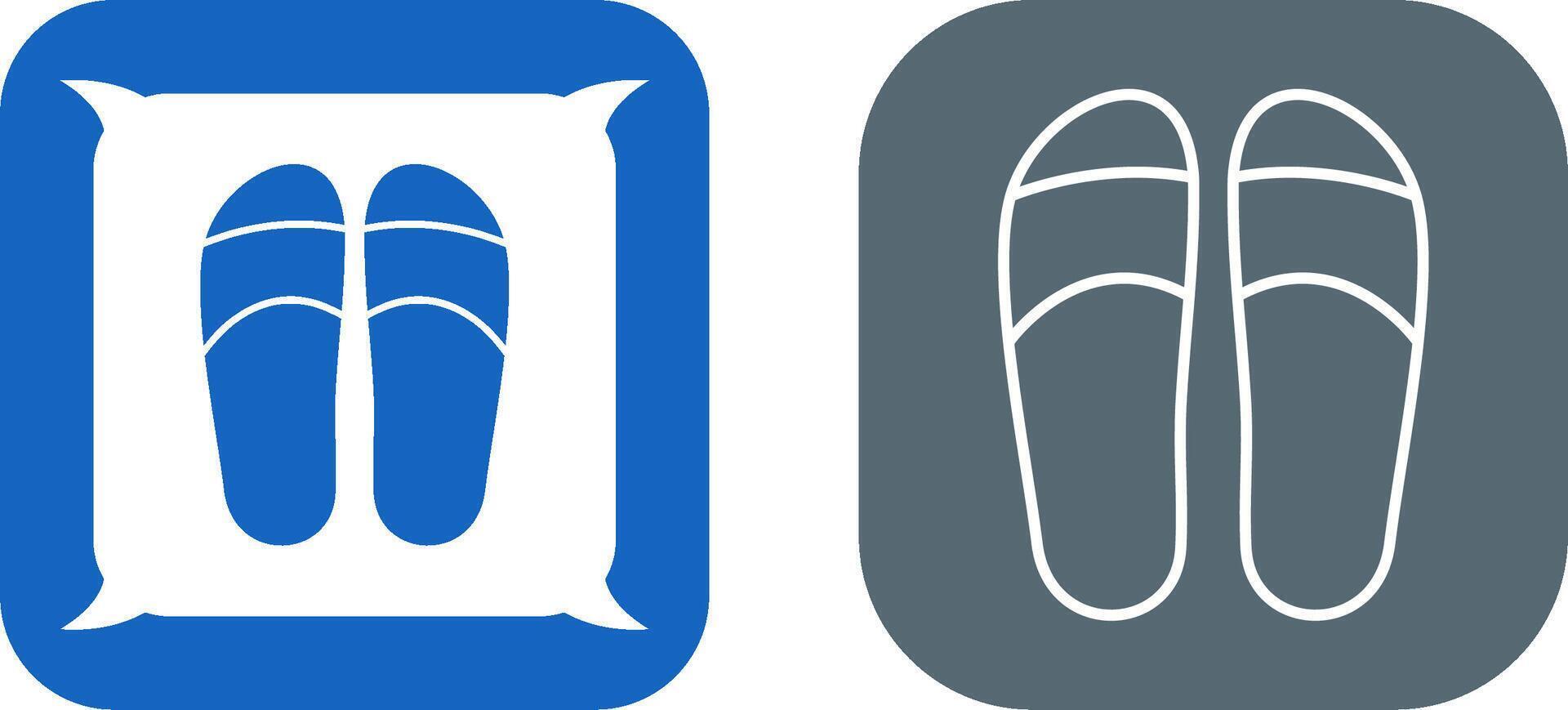 Slippers Icon Design vector