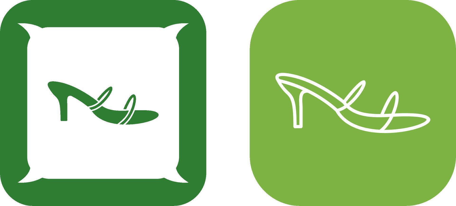 Stylish Sandals Icon Design vector