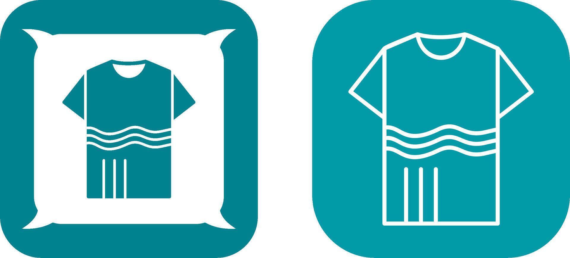 T Shirt with lines Icon Design vector
