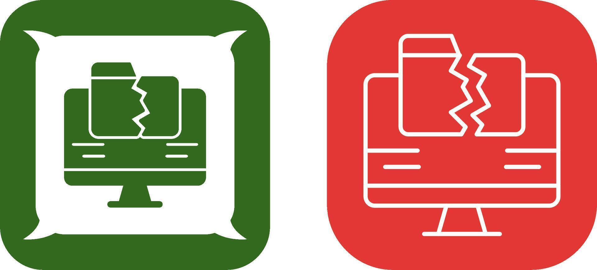 Data Loss Icon Design vector