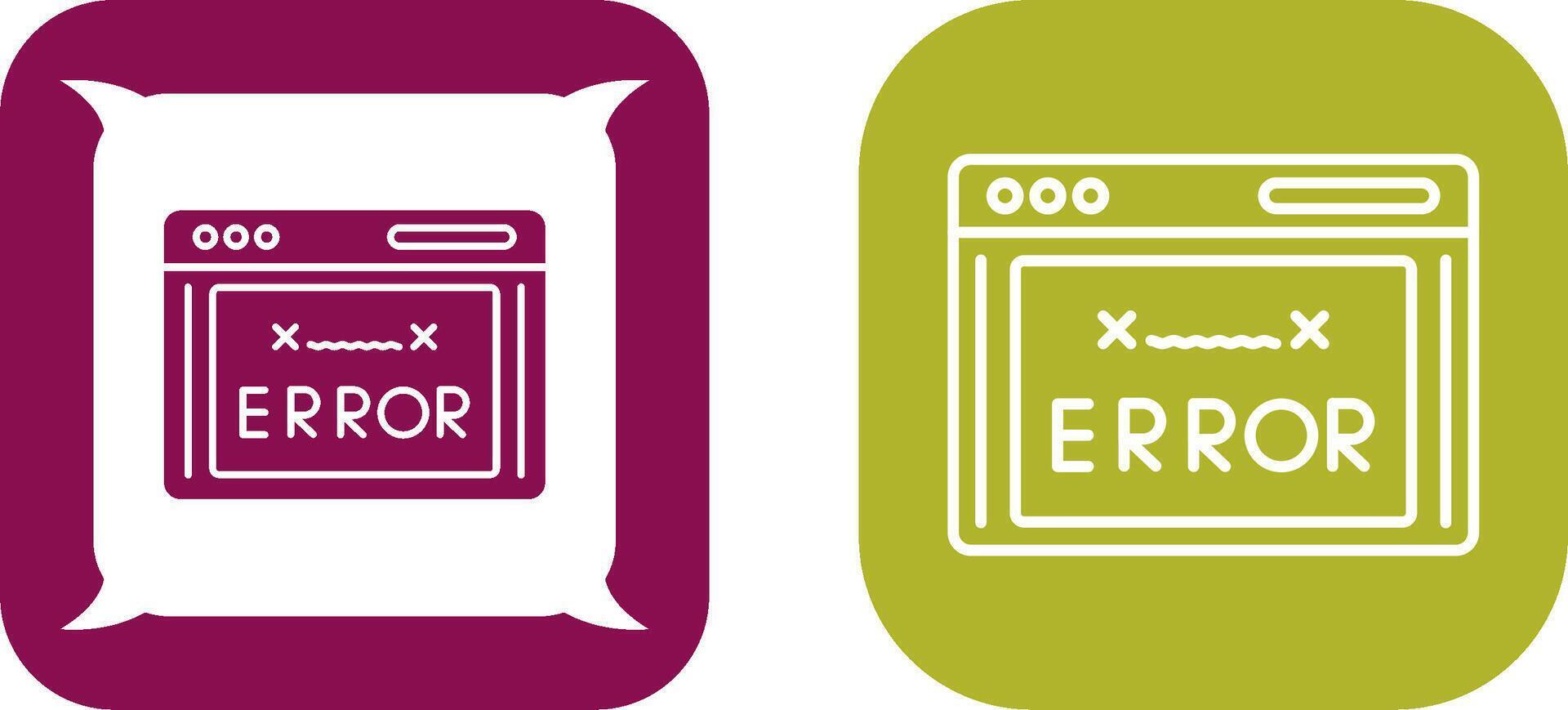 Error Code Icon Design vector