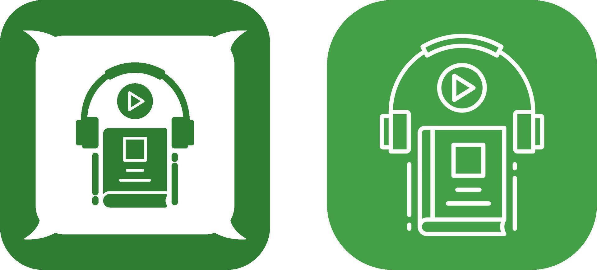 Audio Book Icon Design vector
