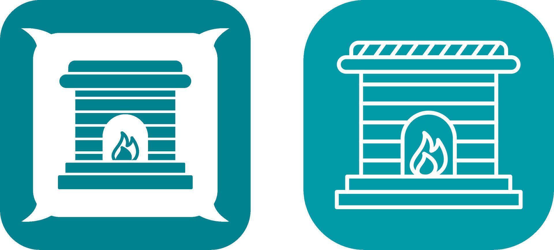 Fireplace Icon Design vector