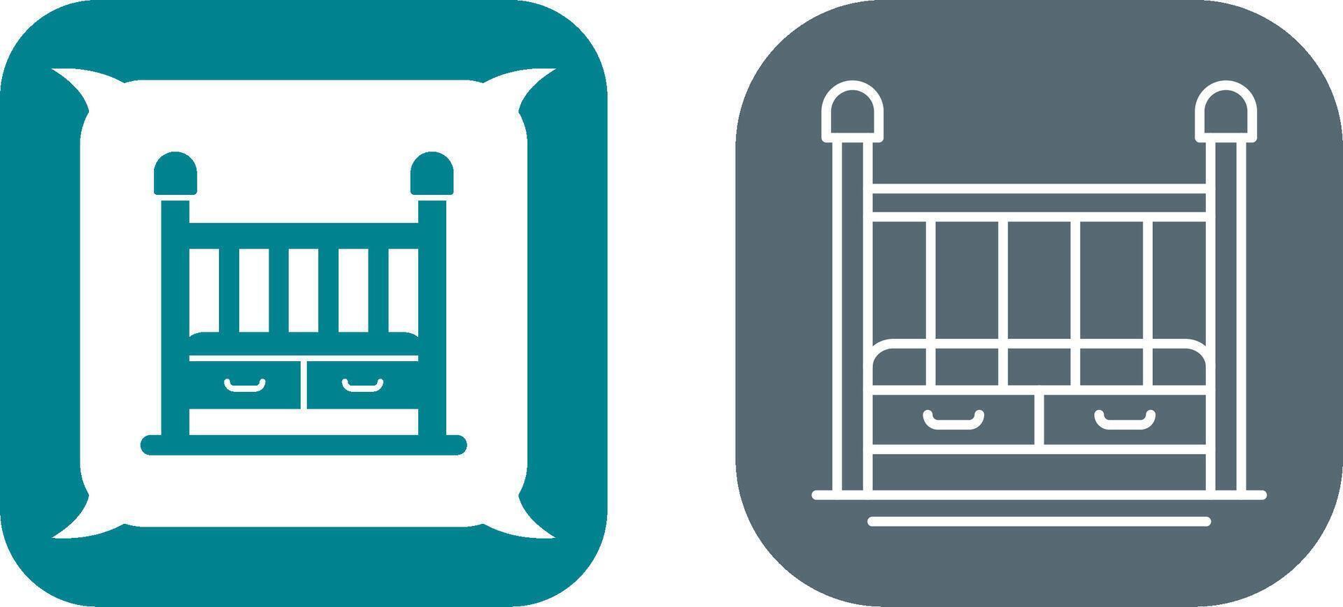 Baby Crib Icon Design vector