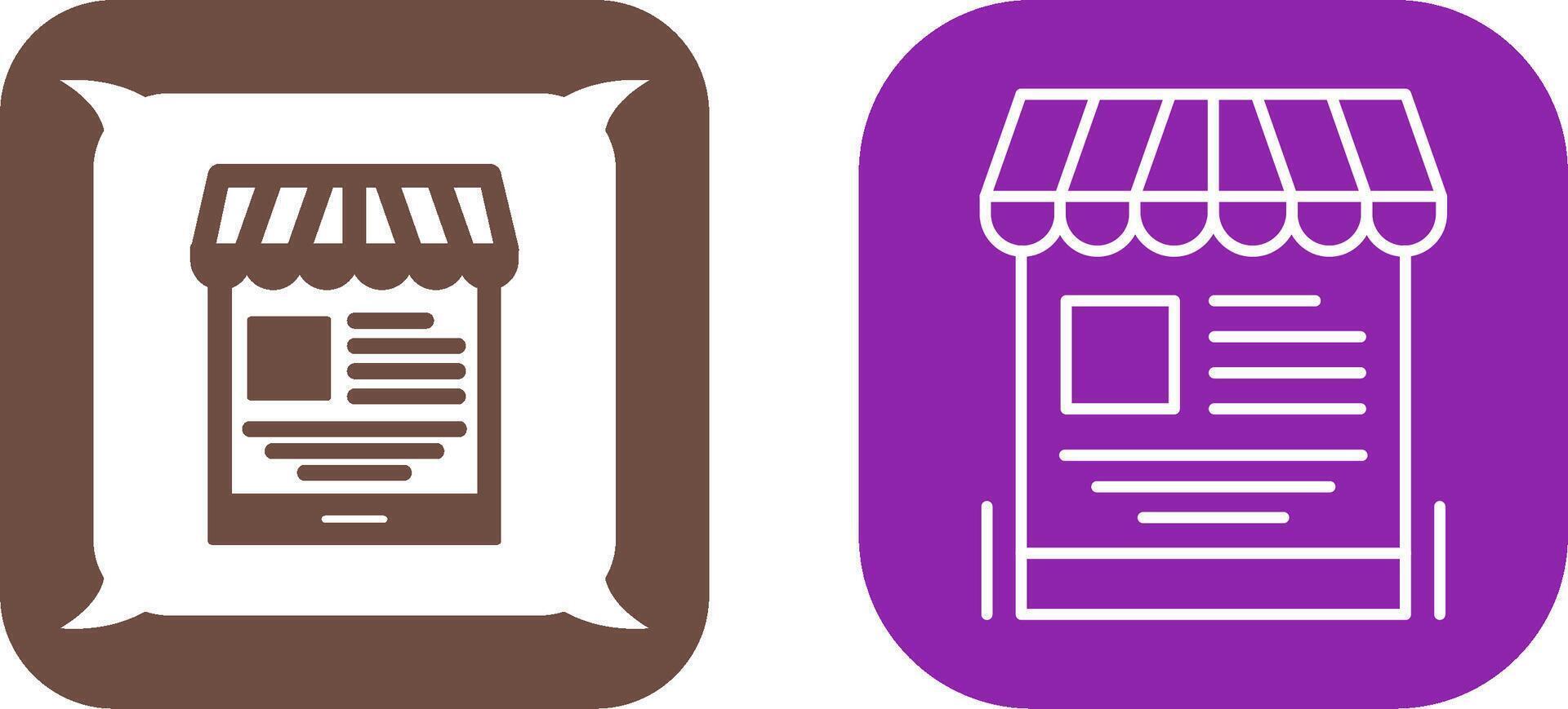 Mobile Shop Icon Design vector