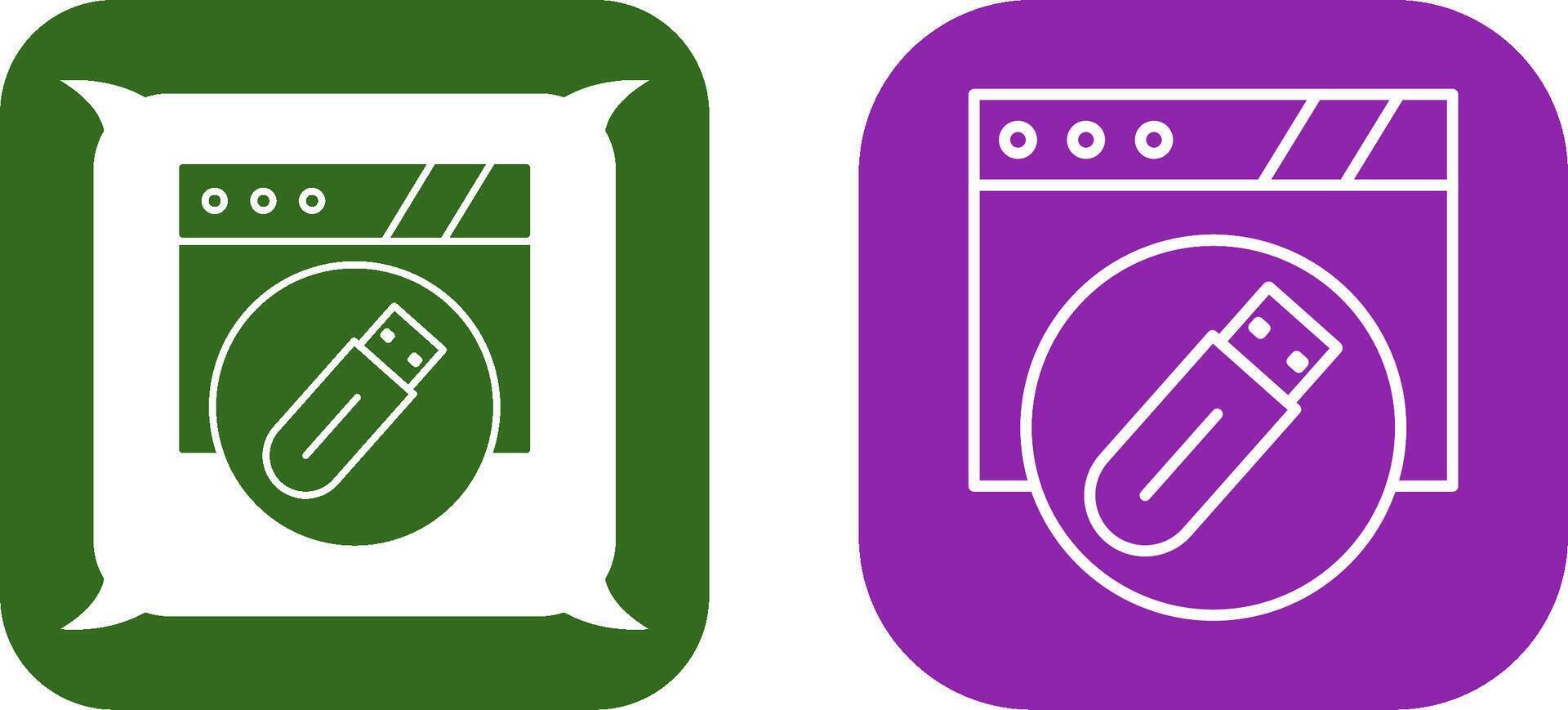 Usb Flash Drive Icon Design vector